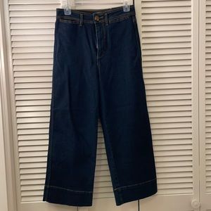 FLASH SALE! Loft Cropped Dark Indigo Wide Leg Jeans - 2P - NWT